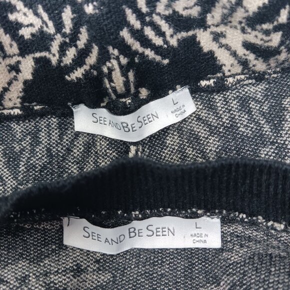 See and Be Seen Floral Knit Set Size Large 2 PC Set Matching Set - Picture 9 of 16